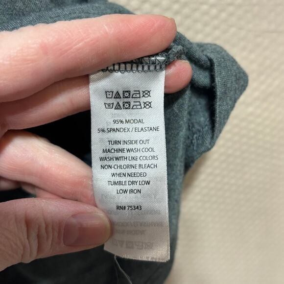 Willi Smith Dark Forest Green Modal Top High Low Hem Luxe Minimalist Size S - Picture 5 of 9